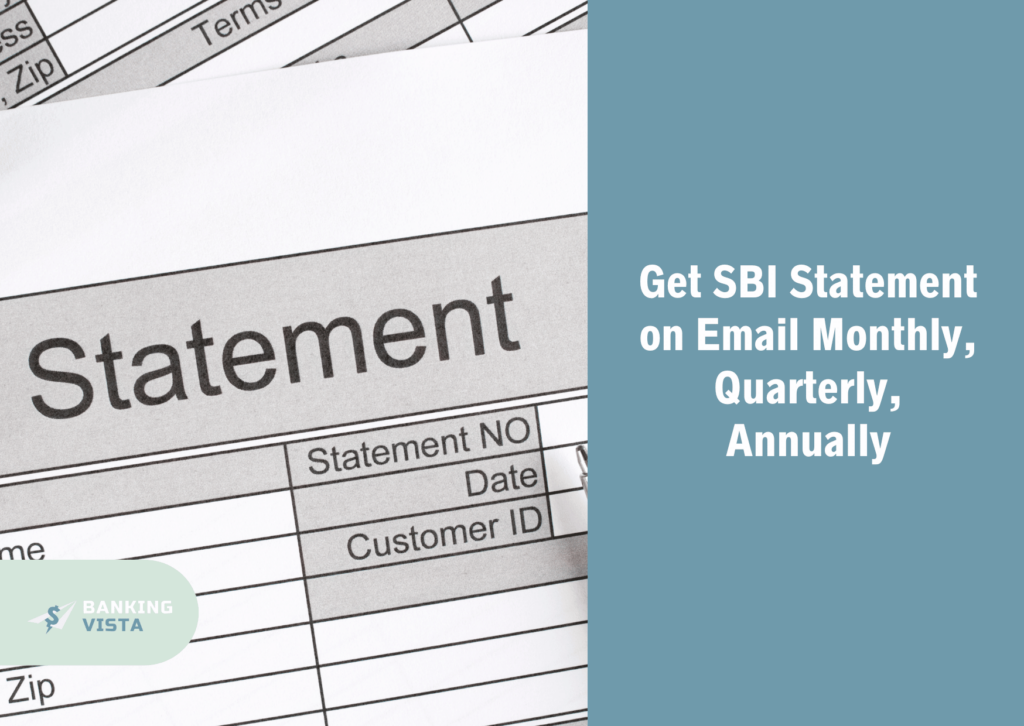 How To Get SBI Bank Statement on Email id