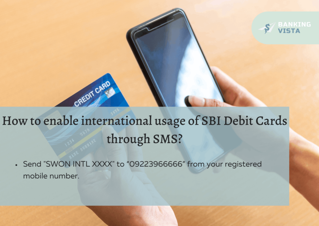 sending SMS for international transaction activation